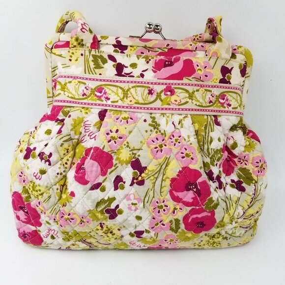 Vera Bradley Womens Pink Shoulder Bag Made Me Blush Alice Kisslock Pocketbook - Picture 1 of 9